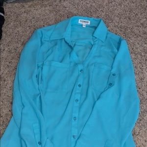 Blue button up shirt